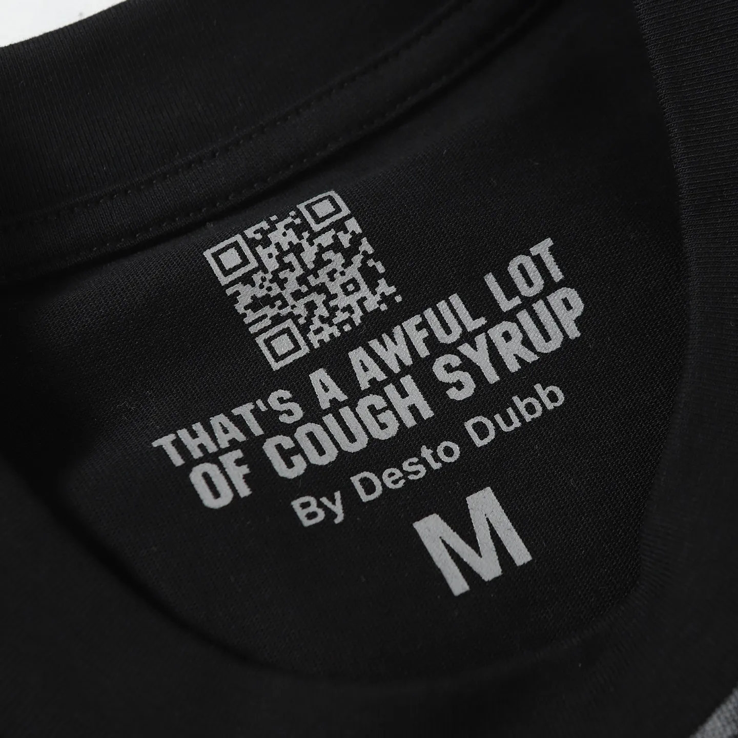 #Black I THAT'S A AWFUL LOT OF COUGH SYRUP In Stock Real shot American simple trendy brand loose casual T-shirt Fabric (fabric): 32 counts Weight combed double yarn pure cotton Sizes (size): S-M L X L Color (colour): Black 👉